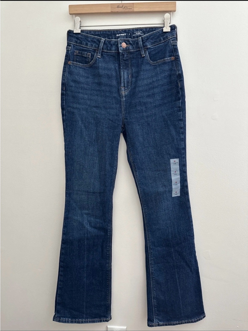 Old Navy Jeans Extra High-Rise Flare Size 4 Stretch Secret Smooth Pockets 28x31